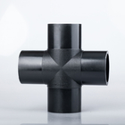 Discount HDPE Butt Welding Fitting Four Way Reducing Cross Tee Pipe Fitting