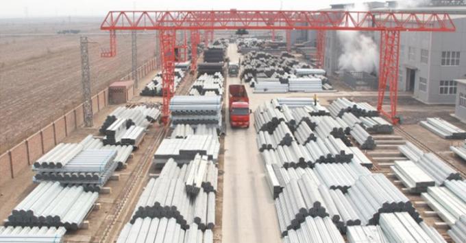 Rusztowanie konstrukcyjne GI na gorąco Okrągłe spawane wstępnie ocynkowane rury stalowe 0