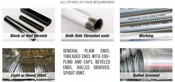 Rusztowanie konstrukcyjne GI na gorąco Okrągłe spawane wstępnie ocynkowane rury stalowe 7