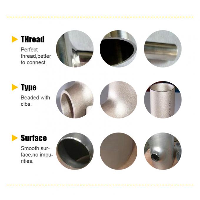ASME B16.9 TR Piaskowo walcowana redukcja z stali nierdzewnej Tee równa TEE 1/8 "-60" 1