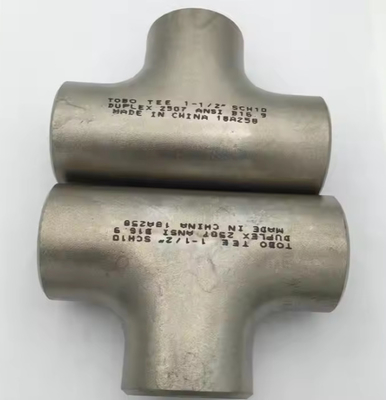 METAL Ti Alloy R50400/GR.2 8inch Schedule 40 Titanium Tee Butt Weld Tee Pipe Fittings