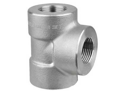 Threaded Reducing Tee ASTM ASTM A815 UNS S41000 Martensitic Stainless Steel 2" SCH80 ASME B16.11