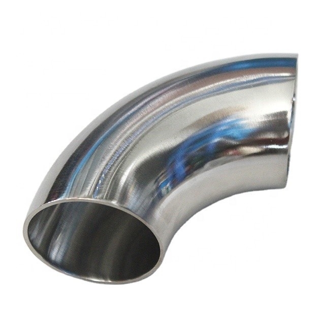 Hygienic Stainless Steel 90 Deg Seamless Pipe Fittings Butt Welding 120 Degree Elbow