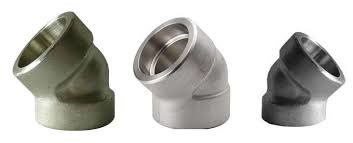 Stainless Steel Elbow Pipe Fittings 45 Degree Socket Weld Long Radius Elbow Forged Fittings