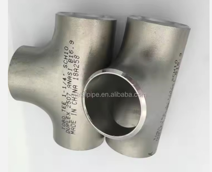 METAL Ti Alloy R50400/GR.2 8inch Schedule 40 Titanium Tee Butt Weld Tee Pipe Fittings