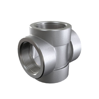 Cross Stainless Steel 316 / 316L ASME B16.11 Socket Weld Fittings For Oil Water