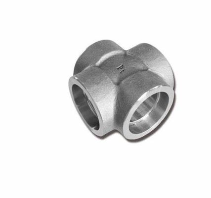 Metal Stainless Steel Pipe Forged Fittings Socket Welded Cross 3000LBS ASME B16.11 SA-182 GR F 316/316L DN 1