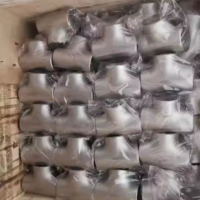 METAL Low Alloy Steel Pipe Fittings Butt Welding Pipe Fittings Equal Tee A403 WP904L 6" SCH40 ASME B16.9