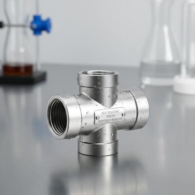 Trójnik ze stali nierdzewnej o ciśnieniu znamionowym 3000 psi, odporności na ciepło do 1000°F i odporności na korozję do rurociągów przemysłowych