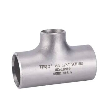 ASTM A403 WP304/304L Dual Certified Stainless Steel Equal Tee Butt Weld ASME B16.9 1/2" to 24" Size Range